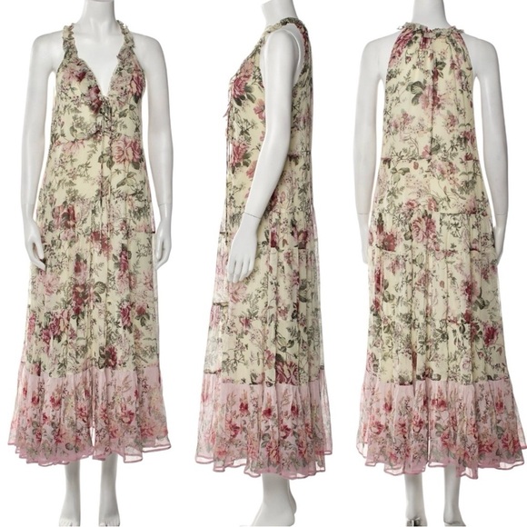 SECRET Mission Emmeline Romantic Floral Boho Chic Maxi Dress NEW Size Small NEW - Picture 9 of 13